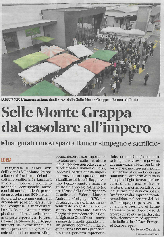 Inaugurazione nuova sede Selle Monte Grappa